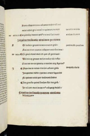 Sequitur declinatio nominum grecorum