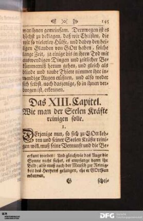 Das XIII. Capitel.