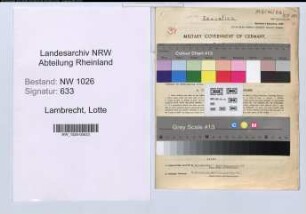 Entnazifizierung Lotte Lambrecht , geb. 07.05.1907 (Gewerbelehrerin)