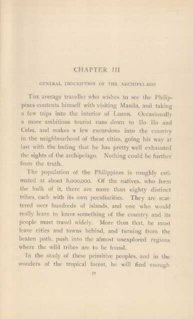 Chapter III. General description of the archipelago