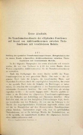 Theorie der doppeltperiodischen Functionen einer veränderlichen Größe, 2