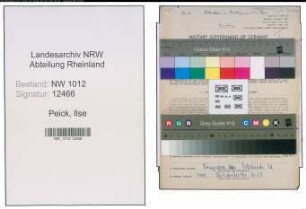 Entnazifizierung Ilse Peick , geb. 05.02.1914 ()