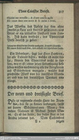 Der neun und dreissigste Brief