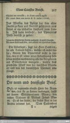 Der neun und dreissigste Brief