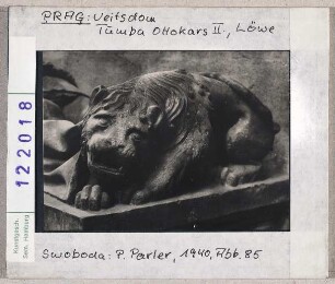 Prag: Veitsdom, Grabmal Ottokars II., Detail: Löwe