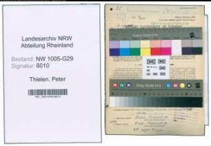 Entnazifizierung Peter Thielen , geb. 29.06.1891 (Bahninspektor)