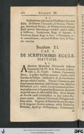 Seculum XI.