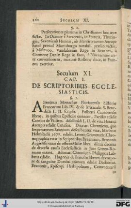 Seculum XI.