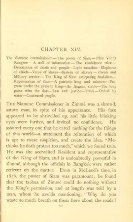 Chapter XIV. The Siamese commissioner ...