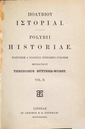 Polybiu Historiai, 2