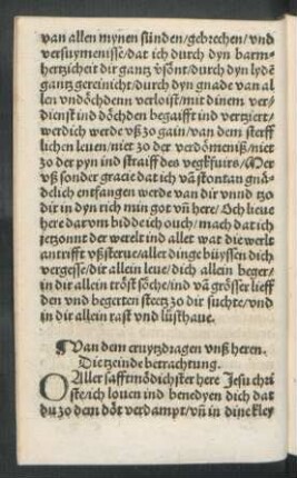 Van dem cruytzdragen unß heren. Die tzeinde betrachtung.