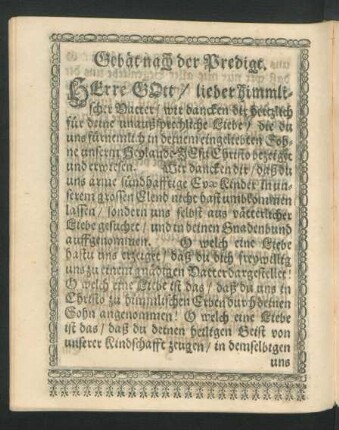 Gebät nach der Predigt.