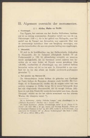 III. Algemeen overzicht der monumenten