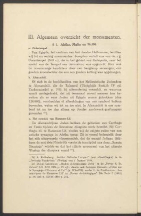 III. Algemeen overzicht der monumenten
