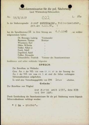 Sedelmaier, Josef