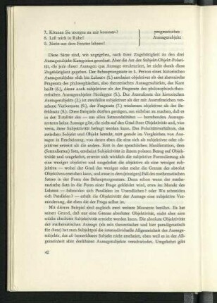 Die Subjekt-Objekt-Struktur der Aussage