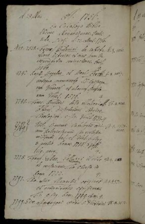 Ex Catalogo Bibliothecae Menkenianae. Parte II. da Lips. d. 22. Mart. 1756.