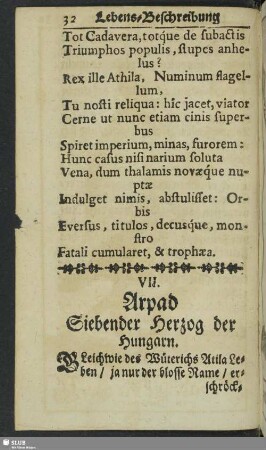 VII. Arpad Siebender Herzog der Hungarn