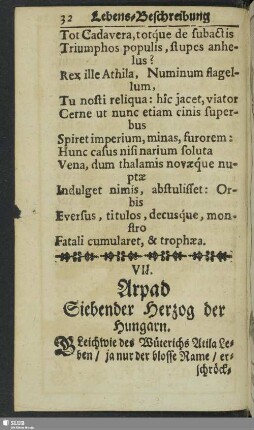 VII. Arpad Siebender Herzog der Hungarn