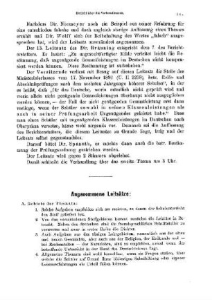 Angenommene Leitsätze : [Berichte über die Verhandlungen]