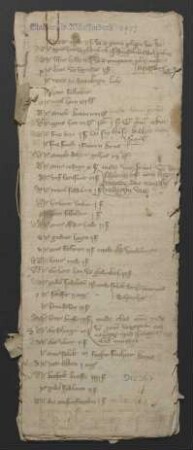 Zinsregister der Kirche St. Agatha für die Jahre 1413, 1415, 1416, 1418 und 1419