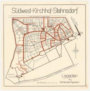 Südwest-Friedhof, Stahnsdorf: Lageplan