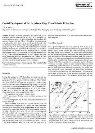 Crustal development of the Reykjanes Ridge from seismic refraction