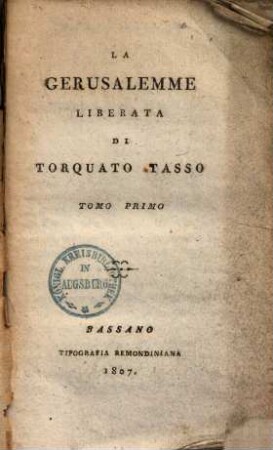 La Gerusalemme liberata, 1