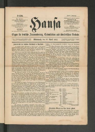 No. 120. Mittwoch, den 27. April 1853.