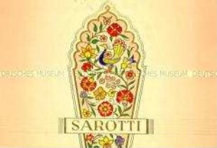 Schachteldecke (Muster) Sarotti (floral-oranmentaler Dekor)