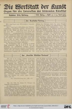 Der "Deutsche Künstler-Verband"