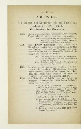 Dritte Periode. Vom Beginn der Kreuzzüge bis auf Rudolf von Habsburg. 1096-1273