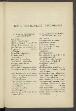 Chimie. Métallurgie. Technologie