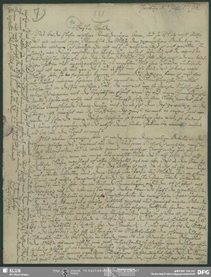 Eigenh. Brief von Karl August Moritz Schlegel an August Wilhelm von Schlegel, Harburg, 01.07.1796
