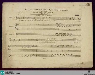 Duett: Nur in dem Land, wo wir gebohren, aus der Schweizerfamilie : No. 9