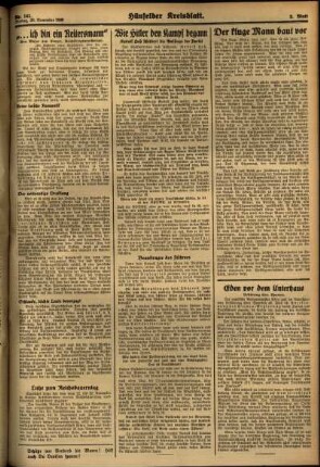 Zweite Ausgabe vom Freitag, den 20. November 1936.