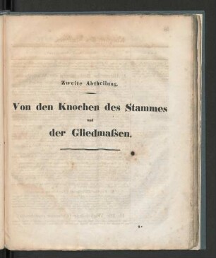 Von den Knochen des Stammes und der Gliedmassen.