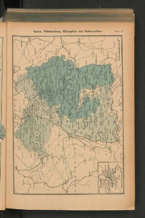 Karte 13. Baden, Württemberg, Rheinpfalz und Hohenzollern