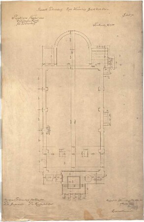 Buchmann, A.; Dürrenbach; Kath. Kirche, Neubau - Fundamente (Grundriss)