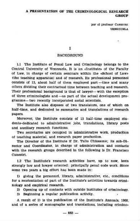 663-670, A presentation of the criminological research group