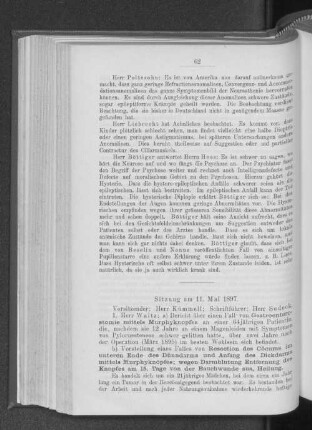Sitzung am 11. Mai 1897.