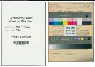 Entnazifizierung Bernhard Werth , geb. 05.11.1894 (Verwaltungssekretaer)