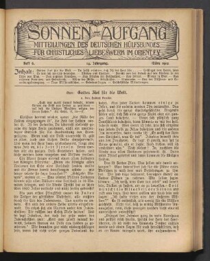 Heft 6. 14. Jahrgang. März 1912