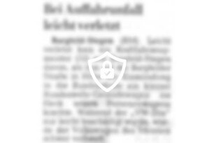 Bei Auffahrunfall leicht verletzt
