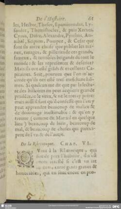 De la Rhetorique. Chap. VI.