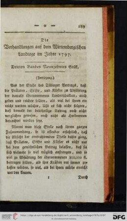 Dritten Bandes Neunzehntes Stuek.
