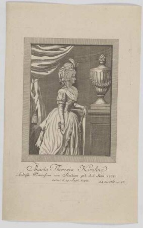 Bildnis von Maria Theresia Karolina, Prinzessin von Sicilien