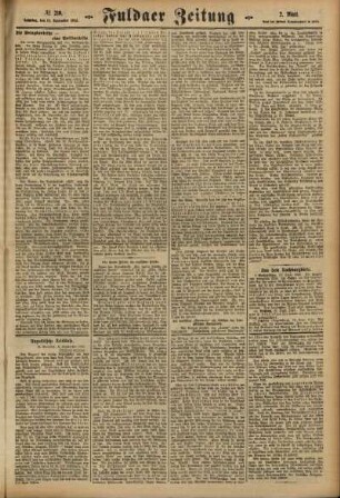 Zweite Ausgabe vom Samstag, den 11. September 1915.