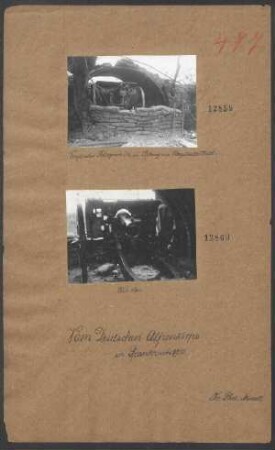 Englisches Feldgeschütz in Stellung am Ploegsteerter Wald