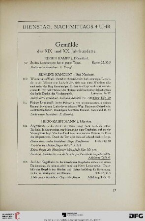 Dienstag, nachmittags (Nr. 99-198)